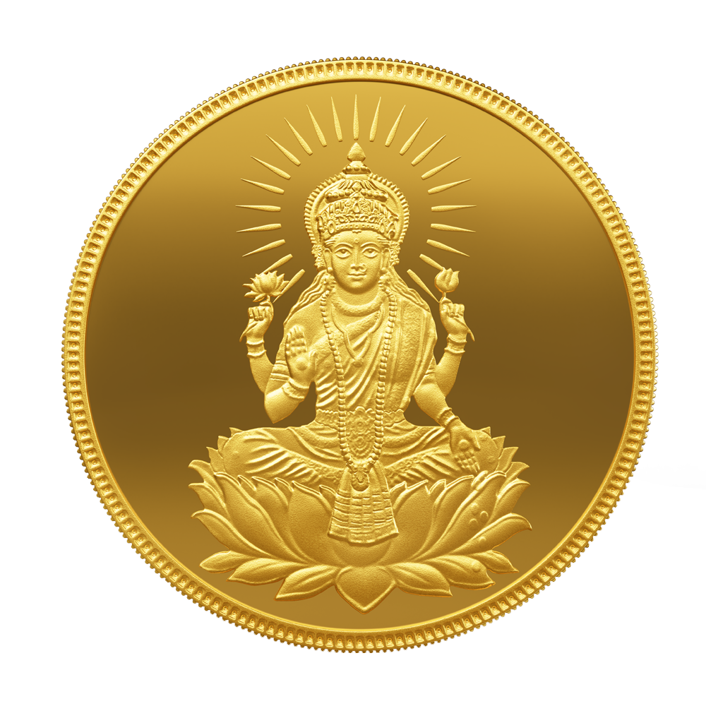24K (999.9+) Purest 5 g Lakshmi Gold Coin