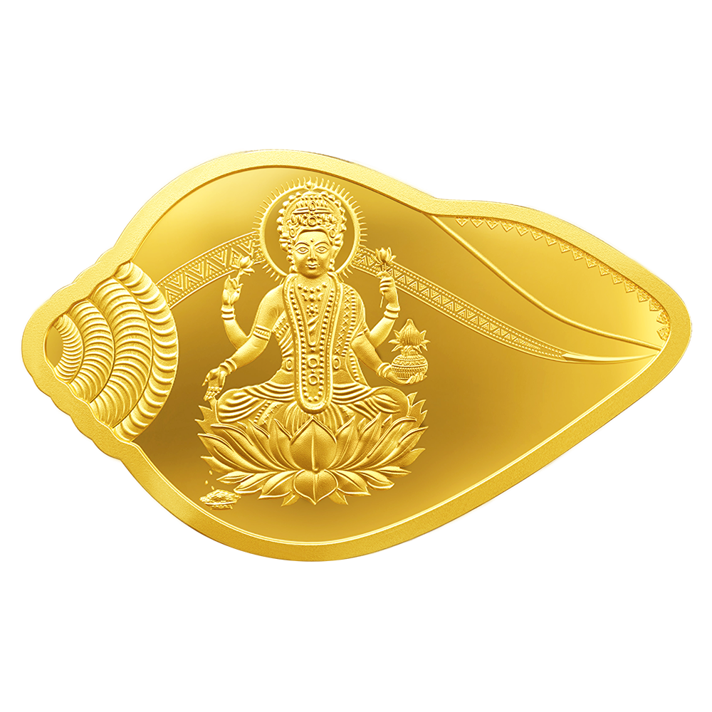 24K (999.9+) Purest 20 g Shankh Laxmi Gold Coin