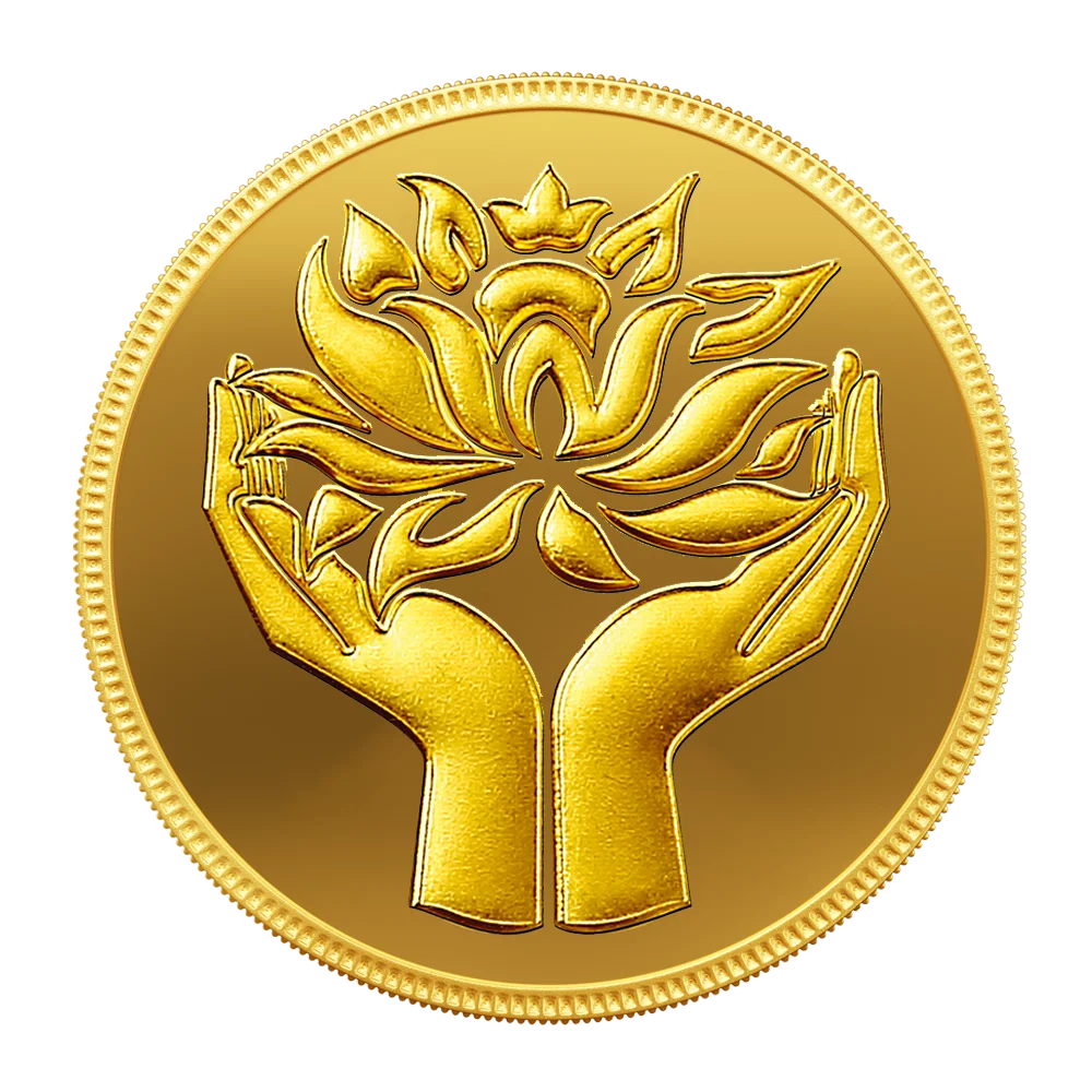 24K (999.9+) Purest 0.5 g Lotus Gold Coin